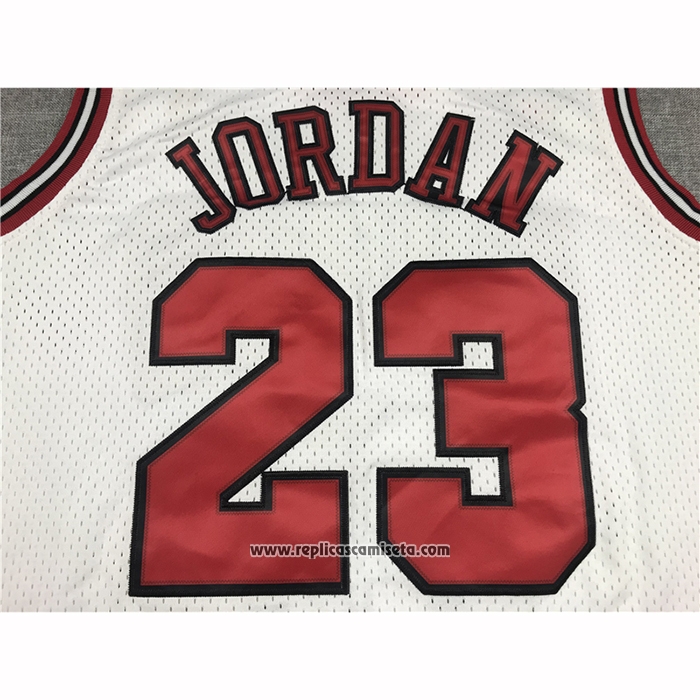 Camiseta Chicago Bulls Michael Jordan #23 Mitchell & Ness 1998 Blanco